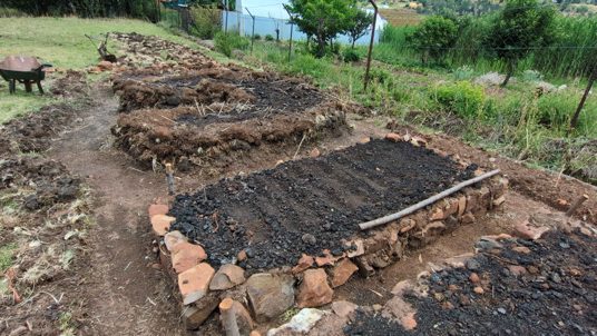 Great progress in the garden – six new raised beds